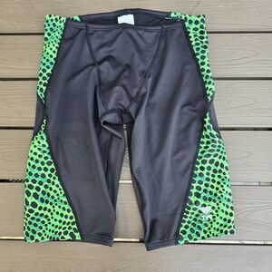 TYR Durafast Lite Swimsuit Swarm Men’s Jammer Black/ Green Sz 32 NEW Sample